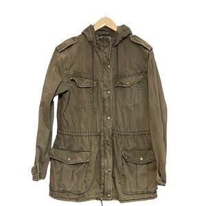 Talula Military Green Trench Coat‎ Women's SZ M Boho Techwear